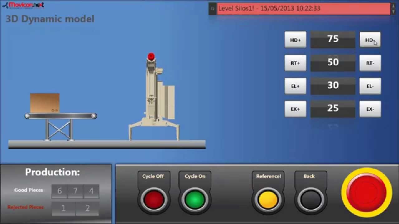 Scada/HMI 3D Animation with Movicon.NEXT