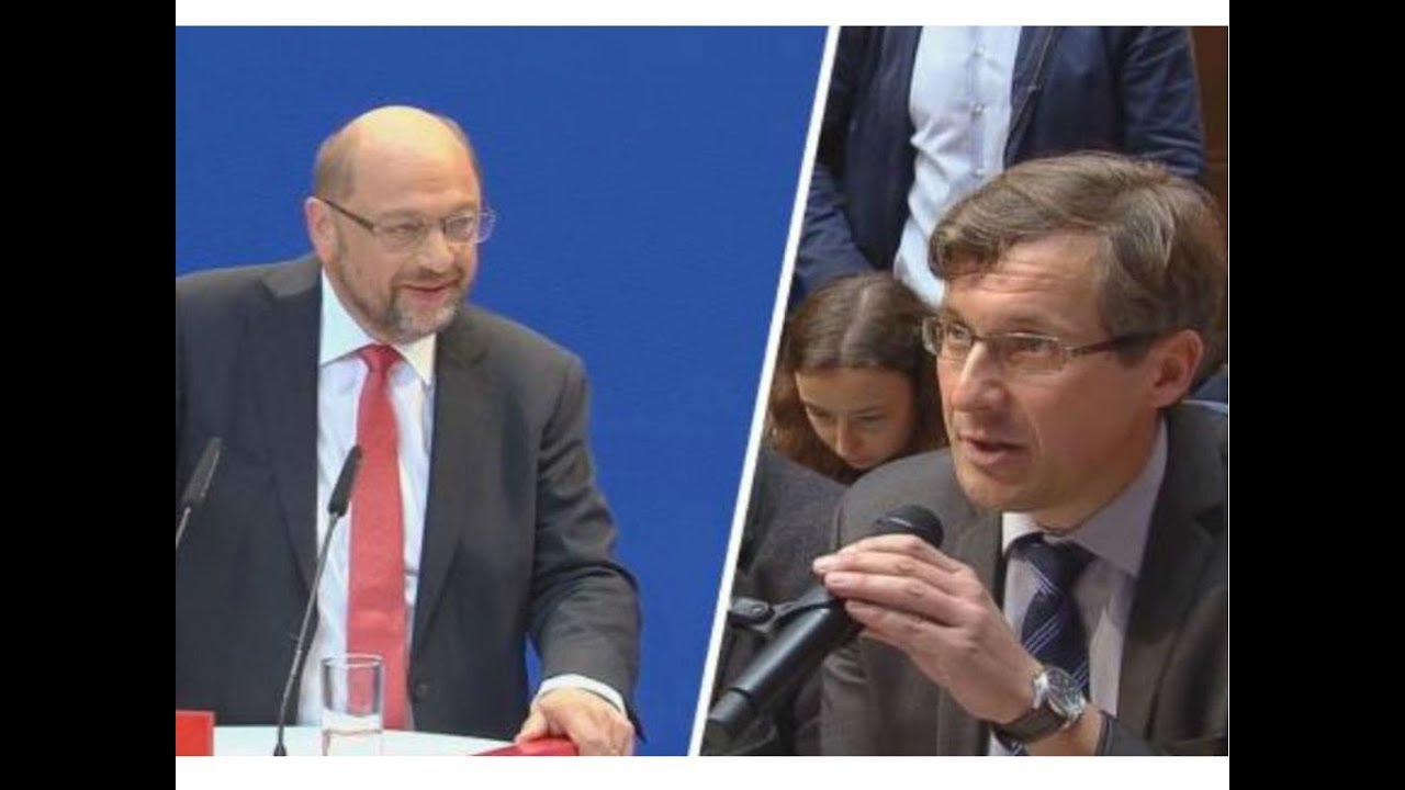 Martin Schulz aus dem Konzept gebracht: 