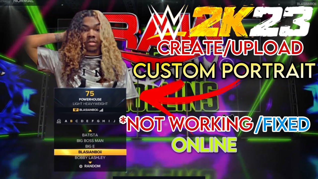 WWE 2K23 How To Create/Upload Custom Portrait [RENDER] EASY AND FREE!!