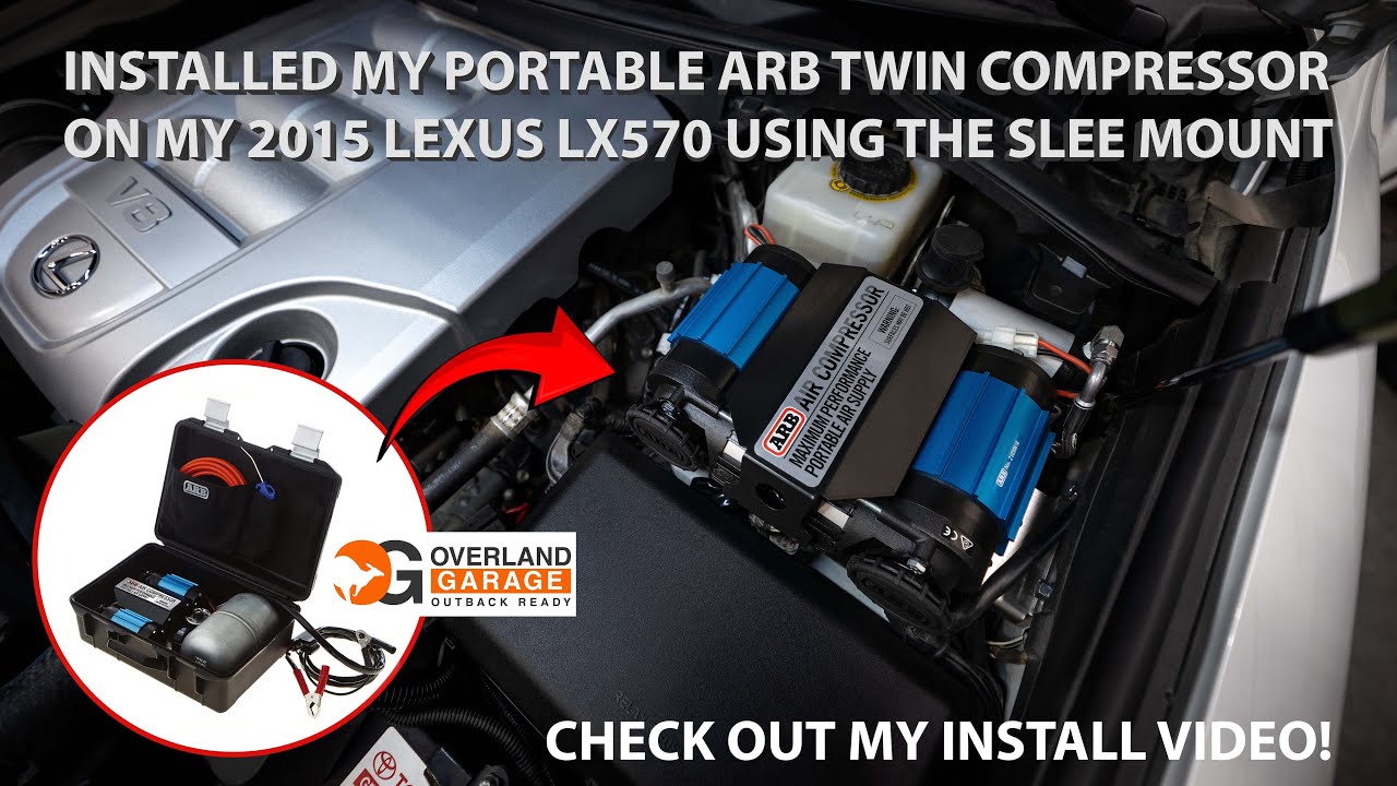 ARB Twin Compressor Installation on a 2015 Lexus LX570 using the Slee Off-Road Bracket.
