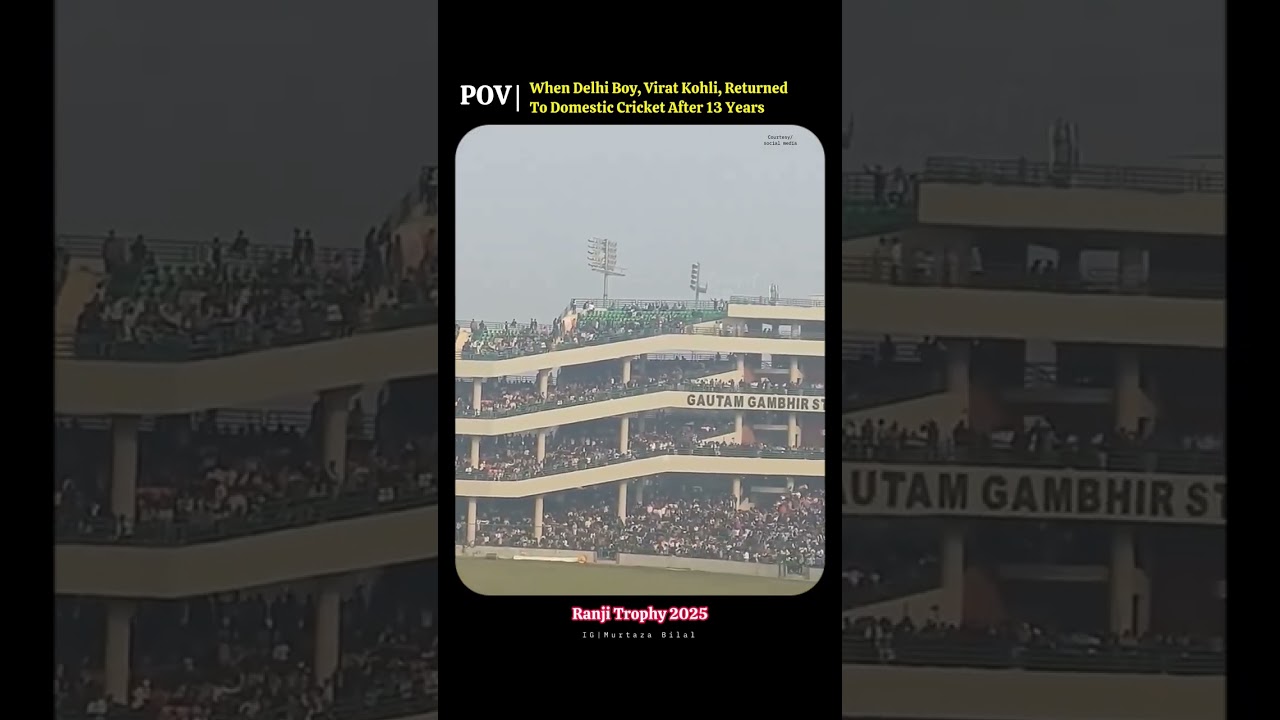 Huge Crowd At Arun Jaitley Stadium | Virat Kohli Returns To Domestic Cricket | Ranji Trophy 2025