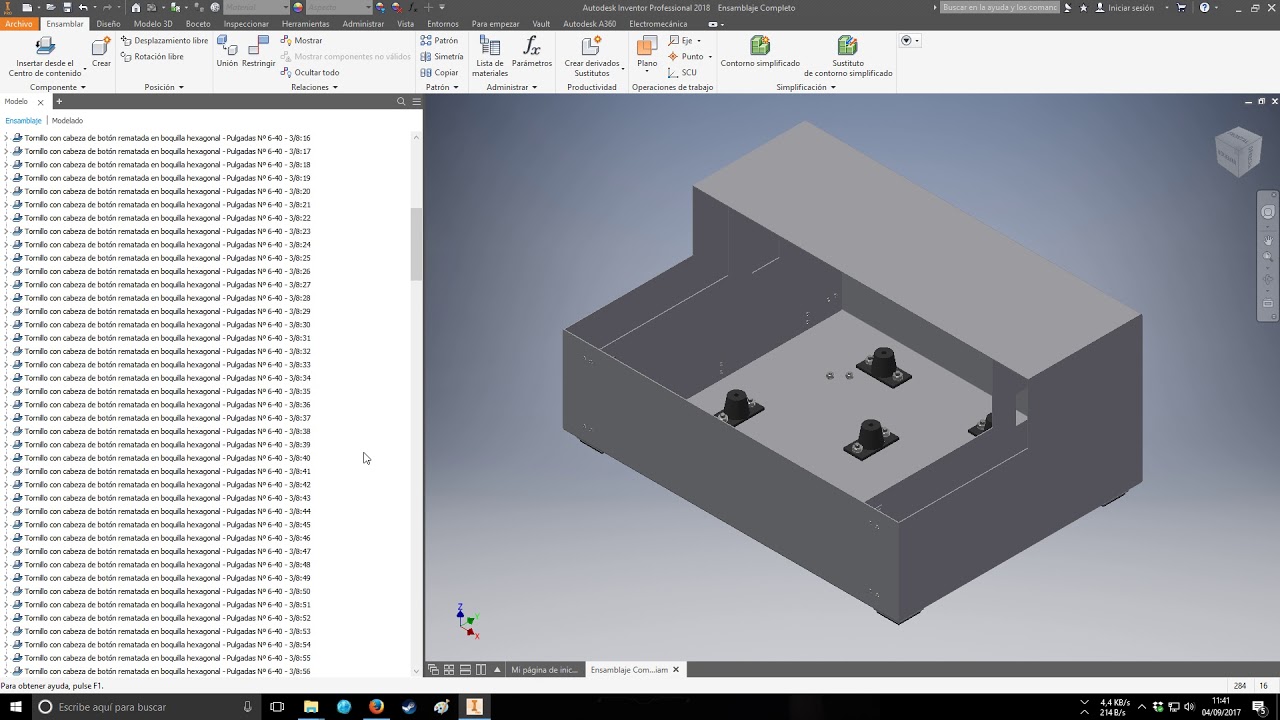 Resolver vinculación centro de contenido Inventor 2018