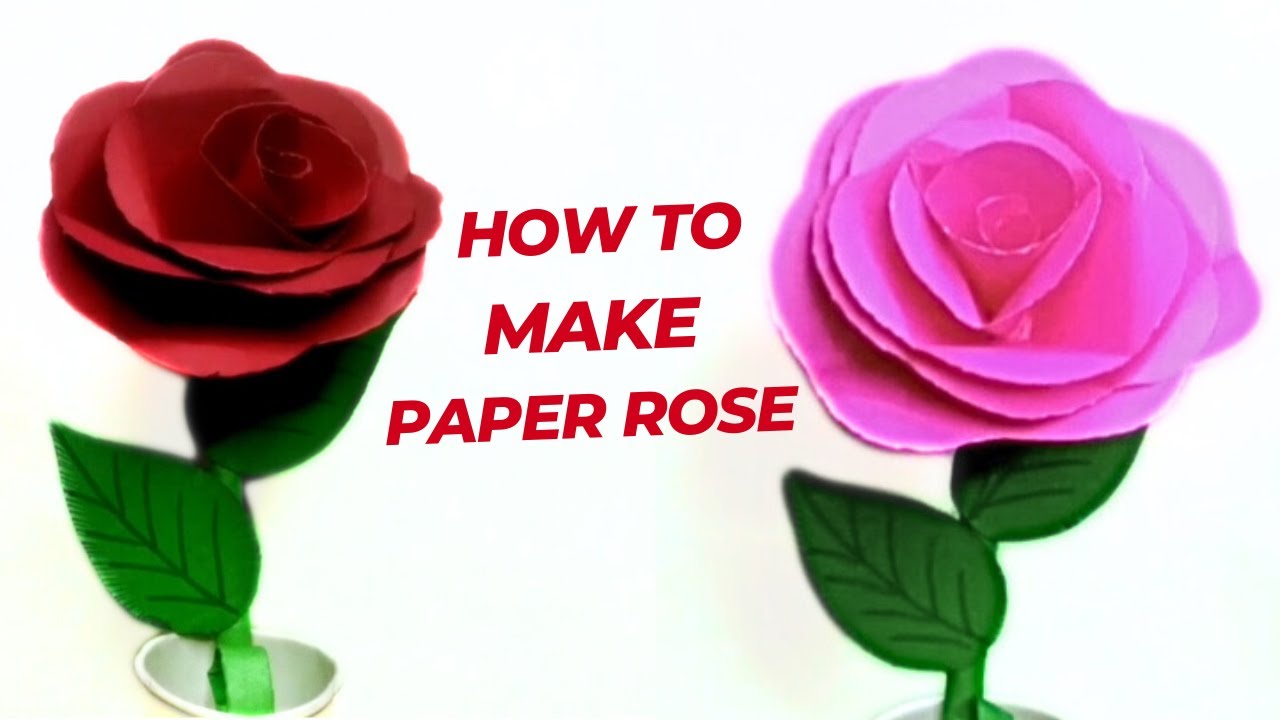 Diy paper flower | how to make paper rose | handmade rose | flower कैसे बनाये | Valentine's special
