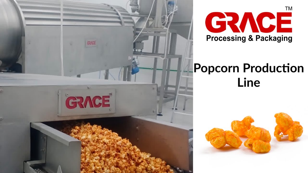 Popcorn Production Line | Savory Popcorn Line | Caramel Popcorn Line | Industrial Popcorn Machine