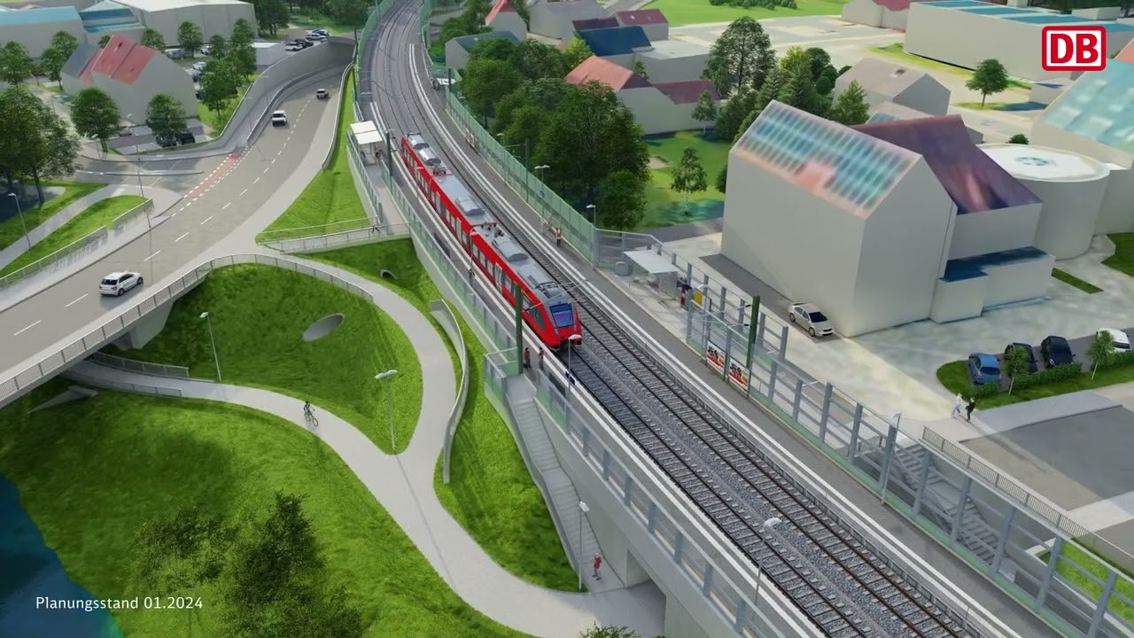 Elektrifizierung Marktredwitz–Regensburg: Schallschutz und Denkmalschutz / 3D-Visualisierung