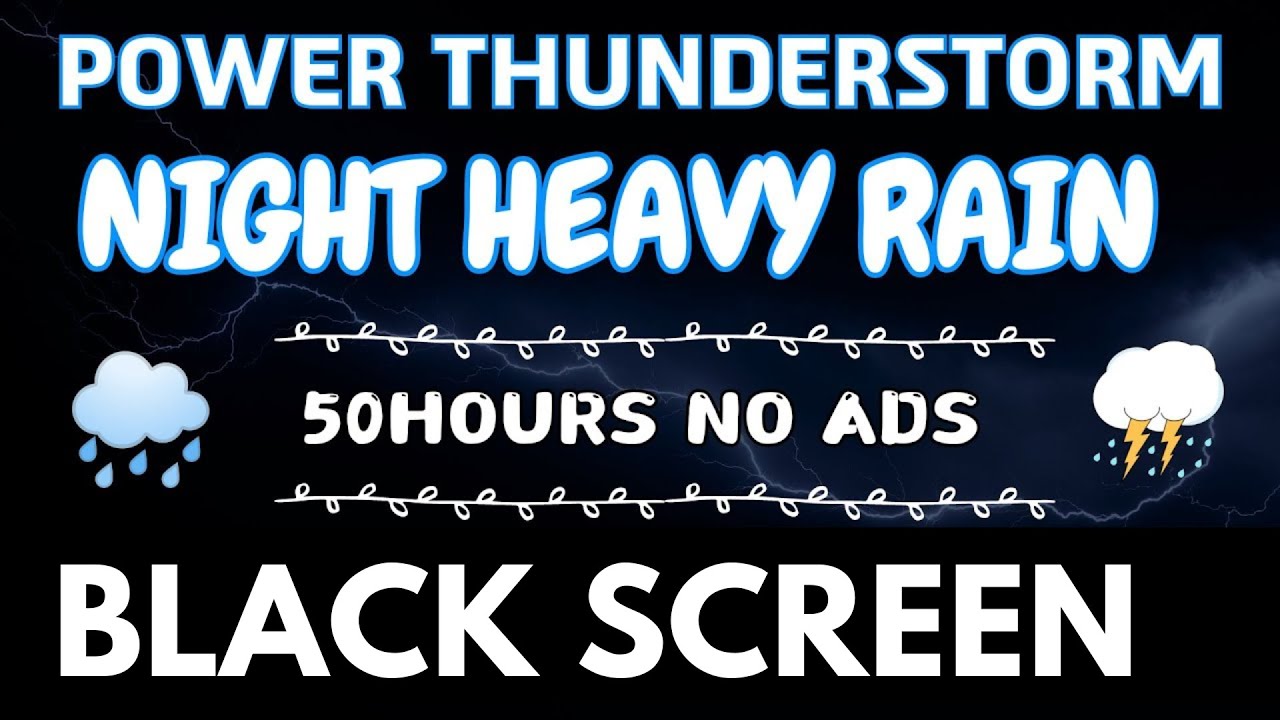 Fall Asleep Fast, Sleep Better with Strong Rain & Powerful Thunder | Thunderstorm Sounds for Relax