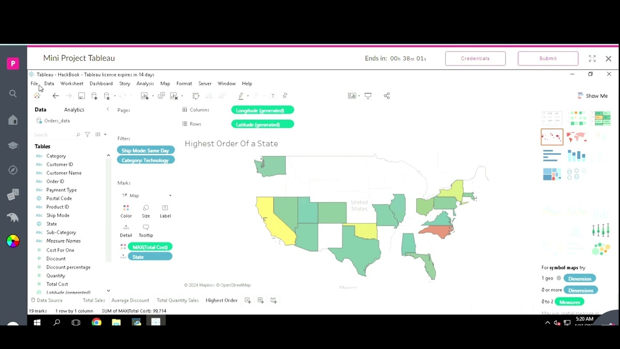 #miniproject  - Tableau Part 2 | Fresco Play Hands On Solution | Wings1 T13 | #wings #digital #61863