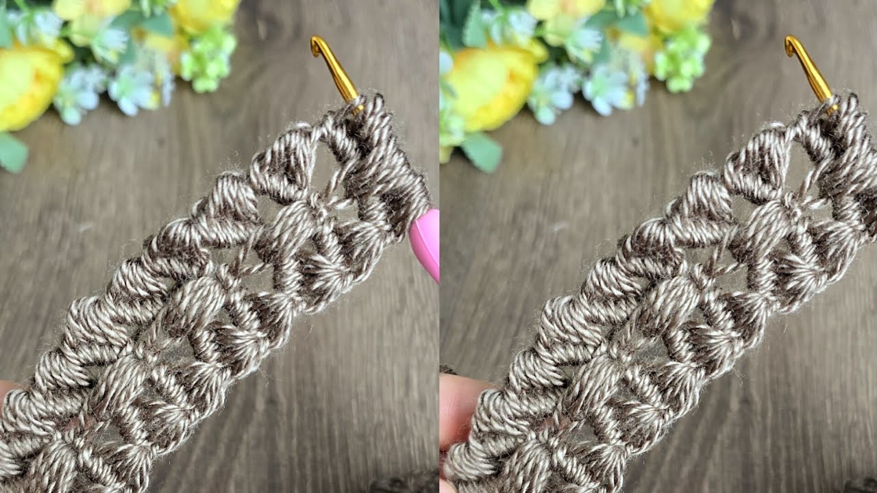 Wonderfully easy~ Bag handle and headband crochet design. #knitting #crochet