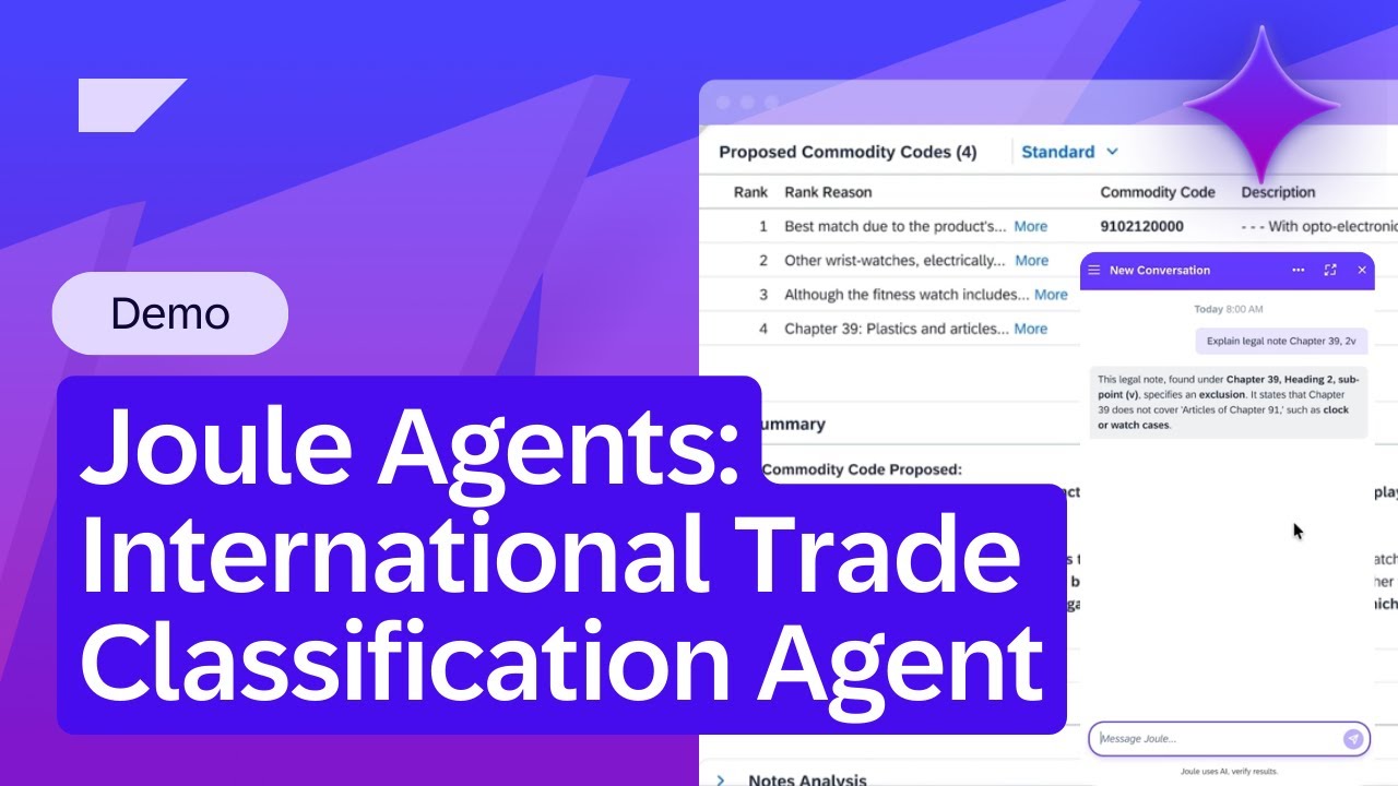 Joule Agents: International Trade Classification Agent | Demo