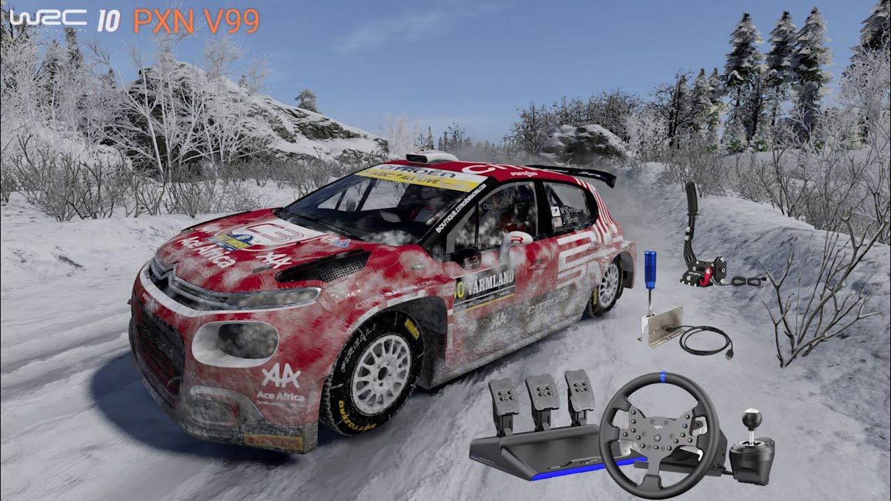 Snowy Sweden gameplay, WRC 10 + PXN V99