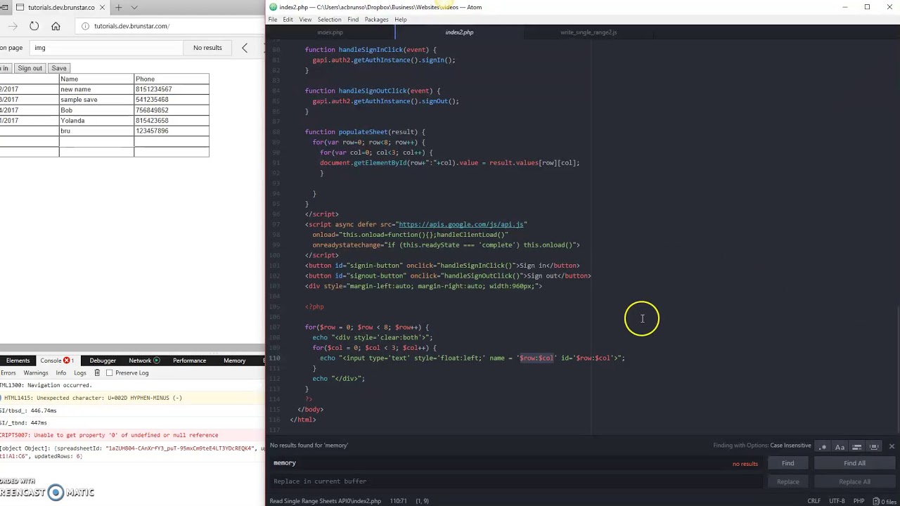 Google Sheets API - Read and Write Data