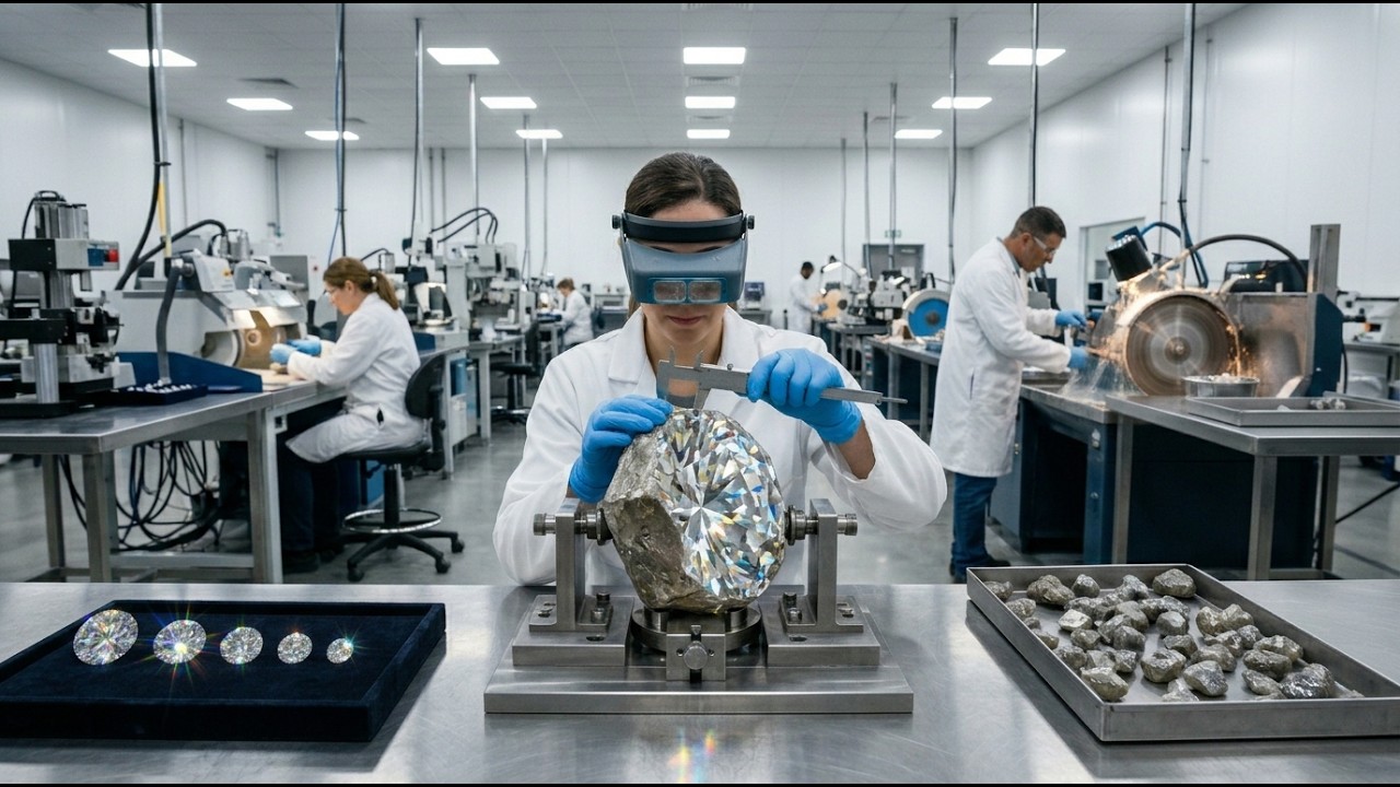 Inside the Diamond Cutting Factory — How Rough Stones Become $50,000 Brilliant Gems