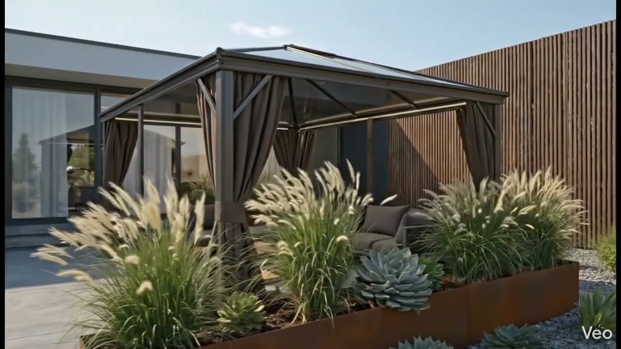 Gartenpavillon Tamuros von Jet-Line in 4.8 m Breite