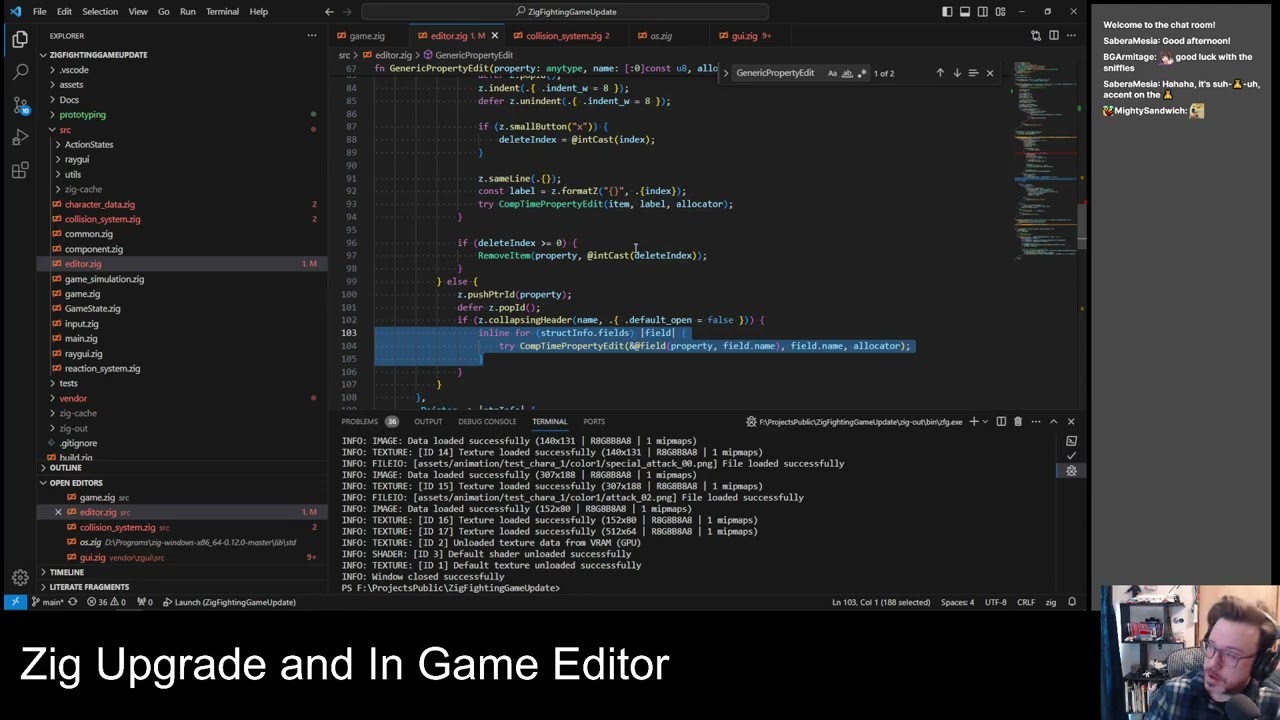 Zig Fighting Game Dev - Editor and Zig Upgrade