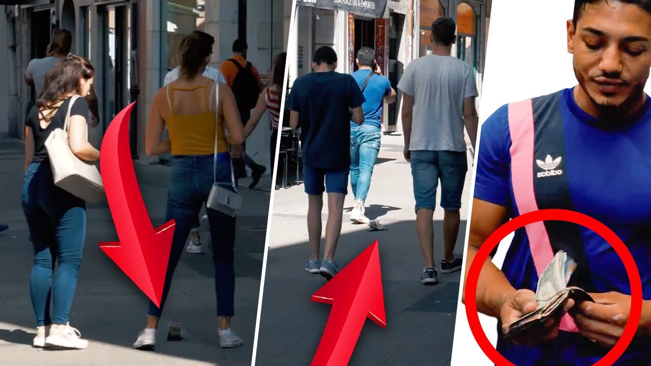 FAIRE TOMBER DES BILLETS EN PLEINE RUE 💶 !  EXPERIENCE SOCIALE