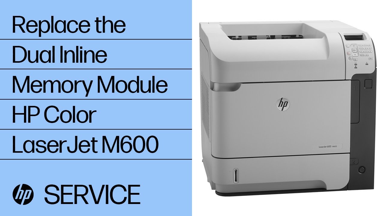Replace the Dual Inline Memory Module (DIMM) | HP Color LaserJet M600 Series | HP