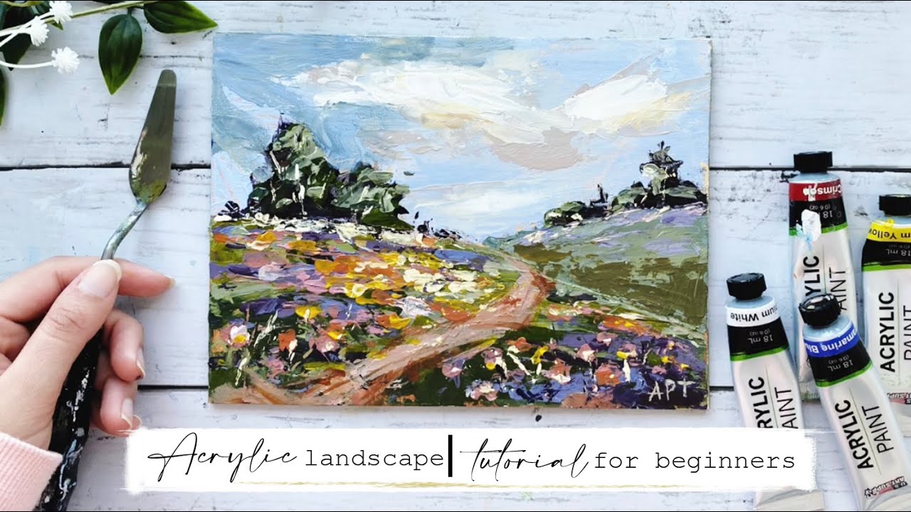 Easy Acrylic Landscape Painting | Palette Knife Painting | Acrylic Landscape