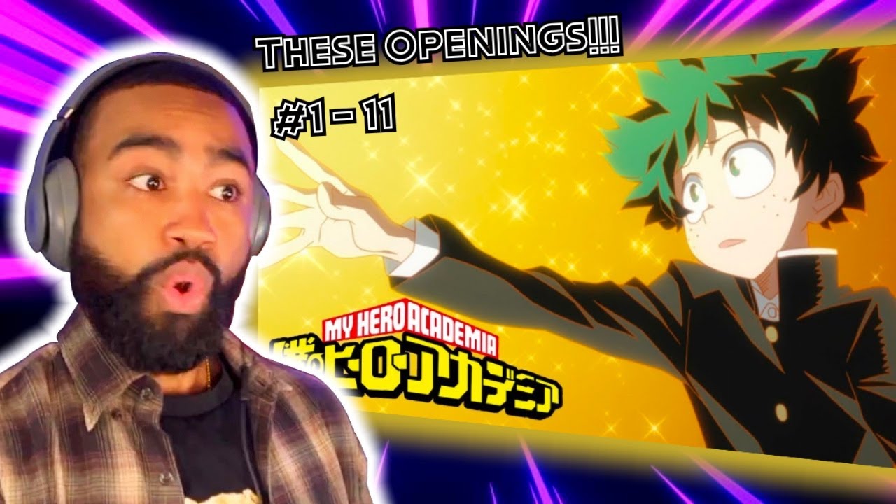 REACTING to ALL MY HERO ACADEMIA OPENINGS (1-11)