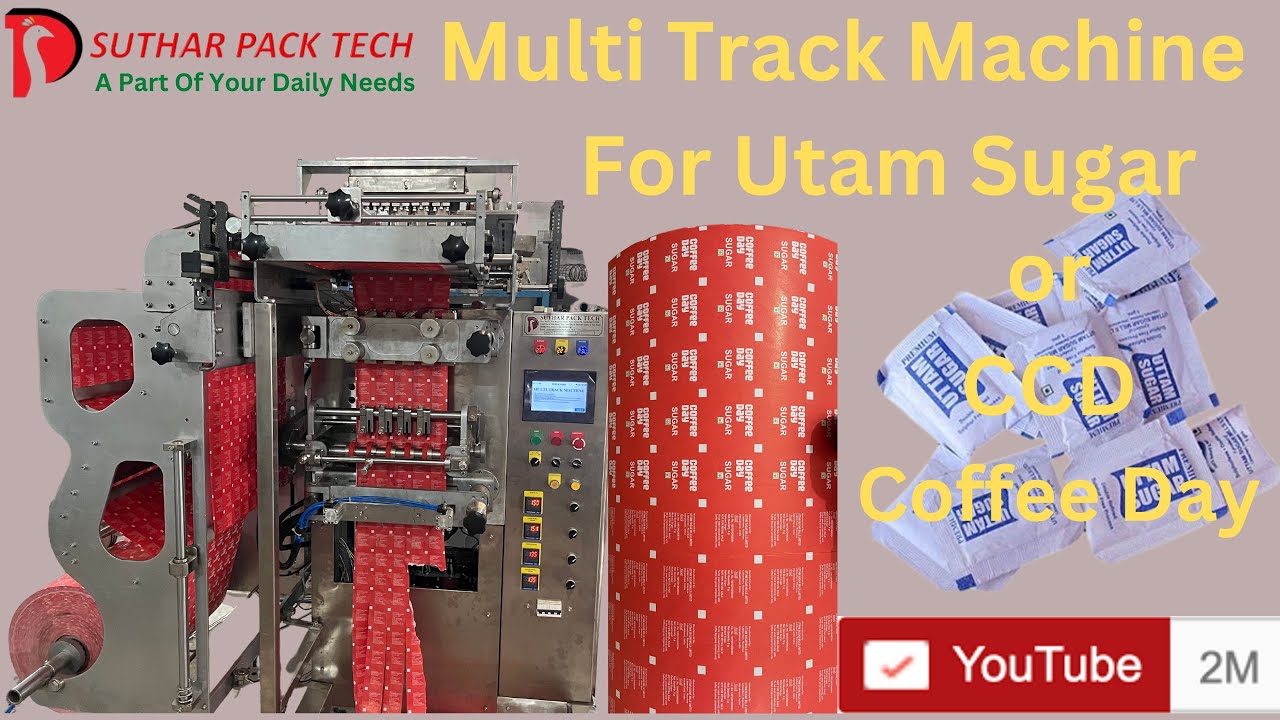 Sugar Sachet Packing Machine  5gms Sugar  multi track cup filling Packing Machine