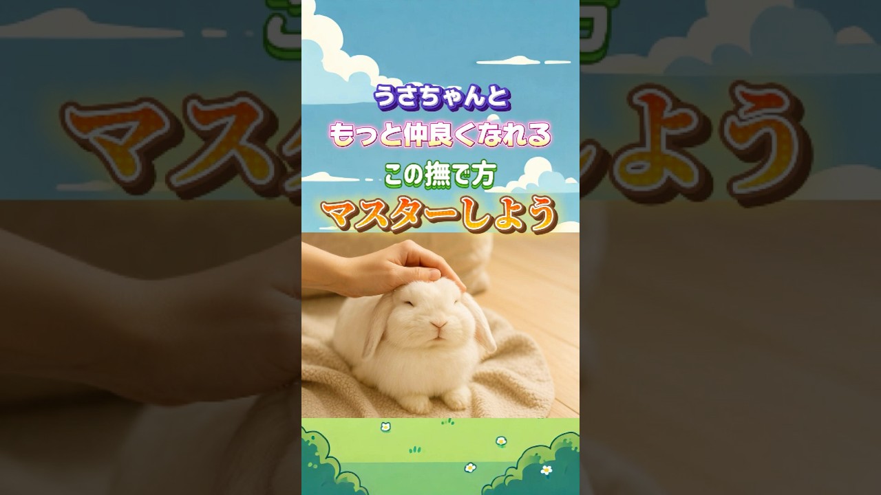 【うさぎ 飼い方】信頼関係を築く撫で方、知ってますか？