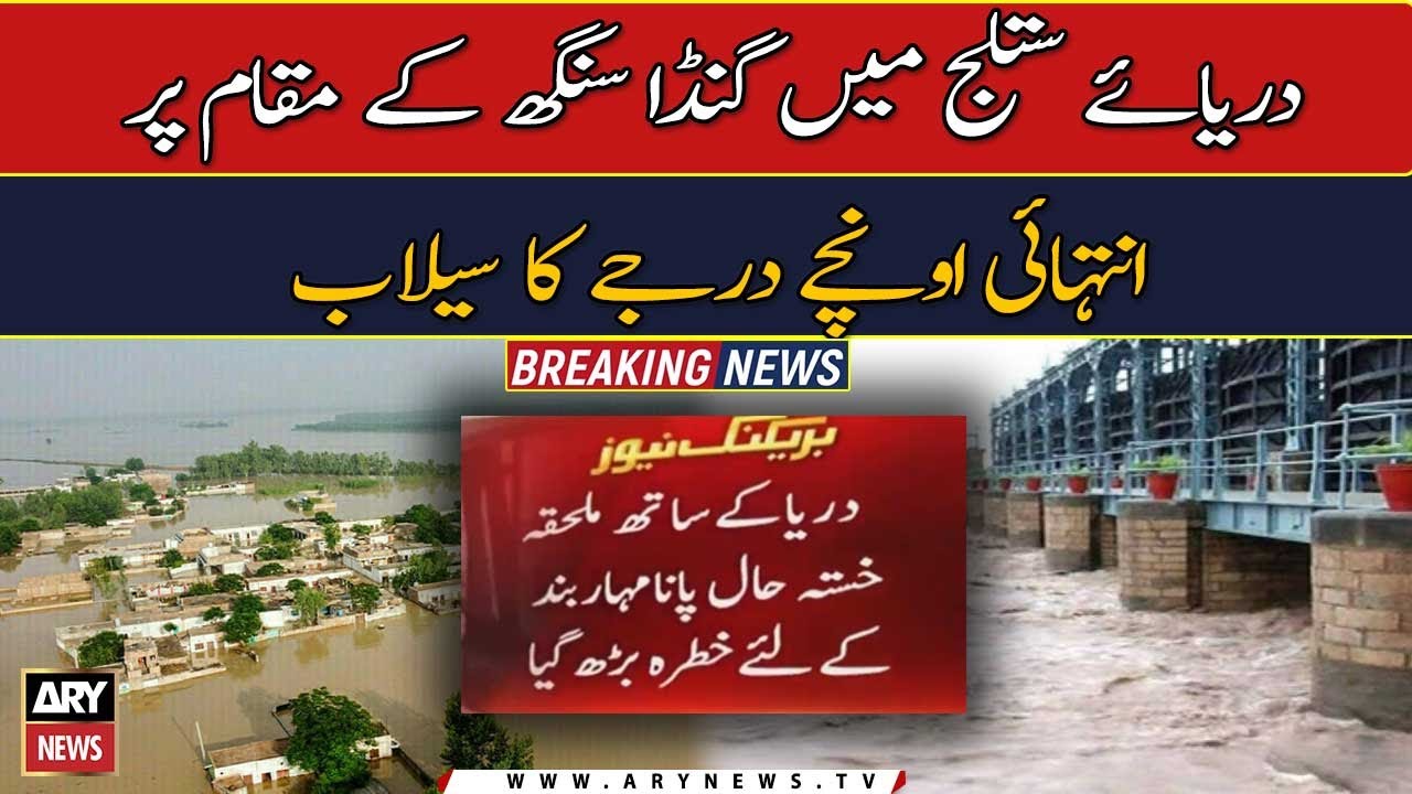Sutlej River in high flood after India releases more water