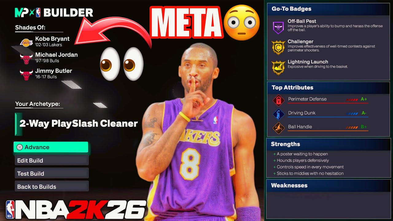 SHADES OF KOBE & MJ 😳 THIS BUILD LEGIT GAME BREAKING !!! #NBA2K26 
