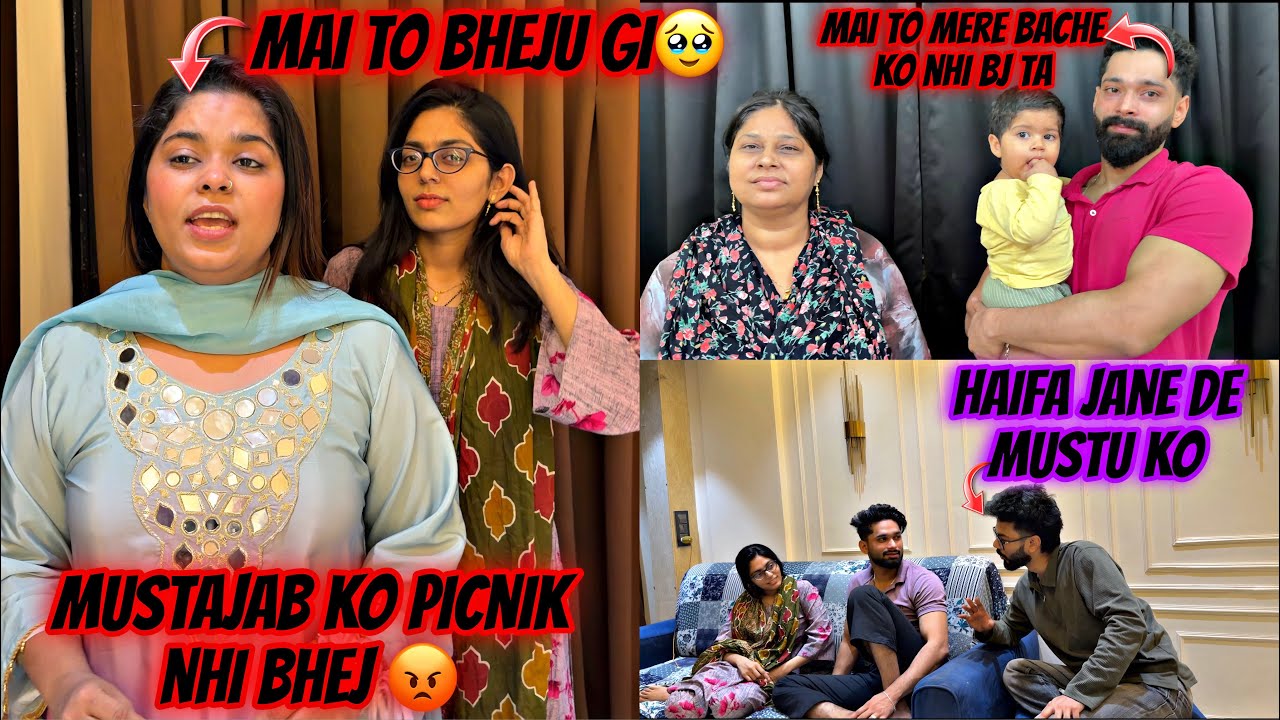 Mustajab ko picnik mt bhej 😡|| mai to bheju gi❣️|| Haifa & Qashif vlog 