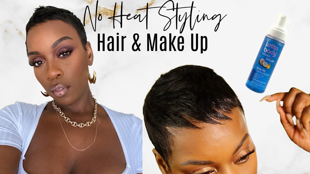 GRWMl Short Hair & Make Up! NO HEAT Styling+ Everyday MakeUP