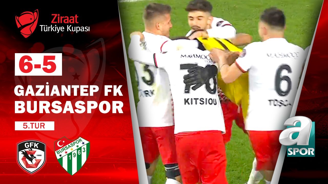 Gaziantepspor  FK 1 (6) - (5) 1 Bursaspor MAÇ ÖZETİ (Ziraat Türkiye Kupası 5. Tur Maçı) / 30.12.2021
