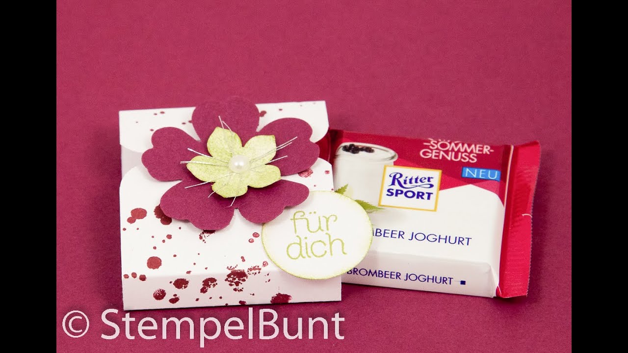 ANLEITUNG - Ritter Sport Mini Verpackung mit Produkten von Stampin' Up!®