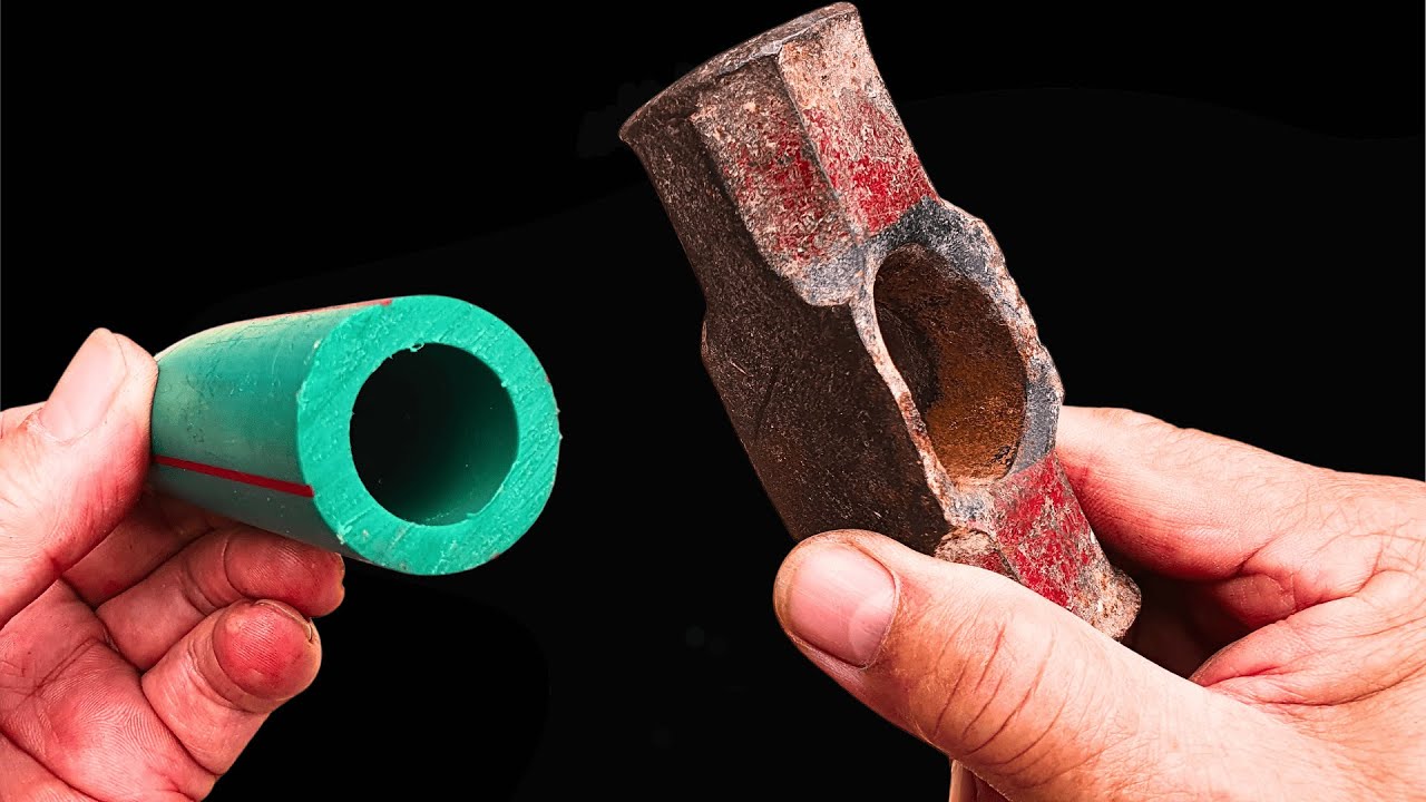 Don't throw away your pvc pipe, how to make a hammer handle
