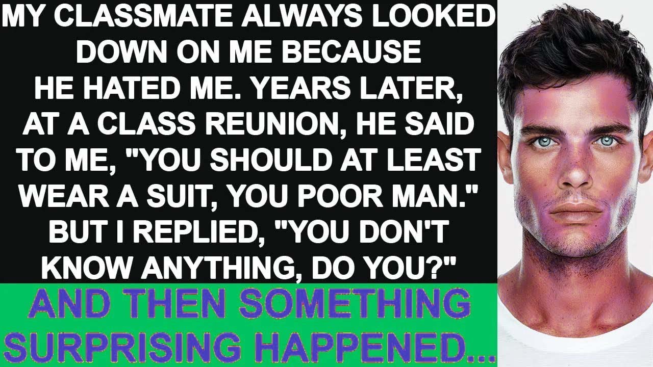 My classmates mocked me at a reunion for not wearing a suit. Then, something surprising happened...