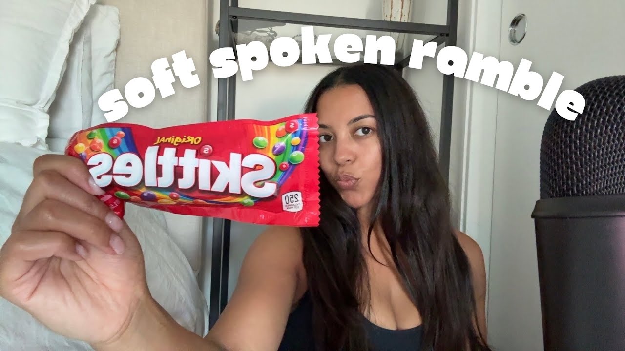 ASMR: soft spoken skittles ramble 