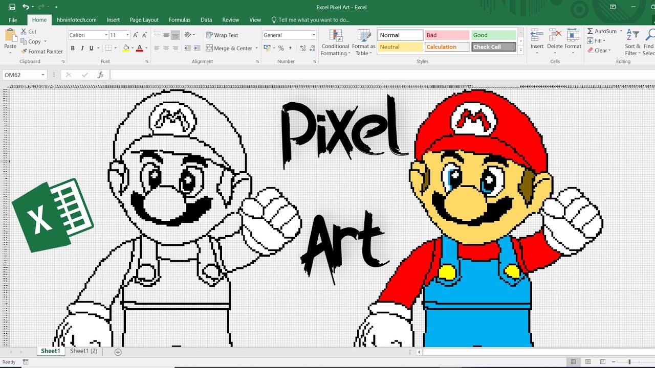 Convert Any Image Into Pixel Art in Excel