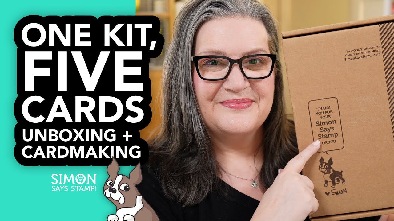 Unboxing The August 2025 Card Kit from @Simon Says Stamp and making FIVE cards!