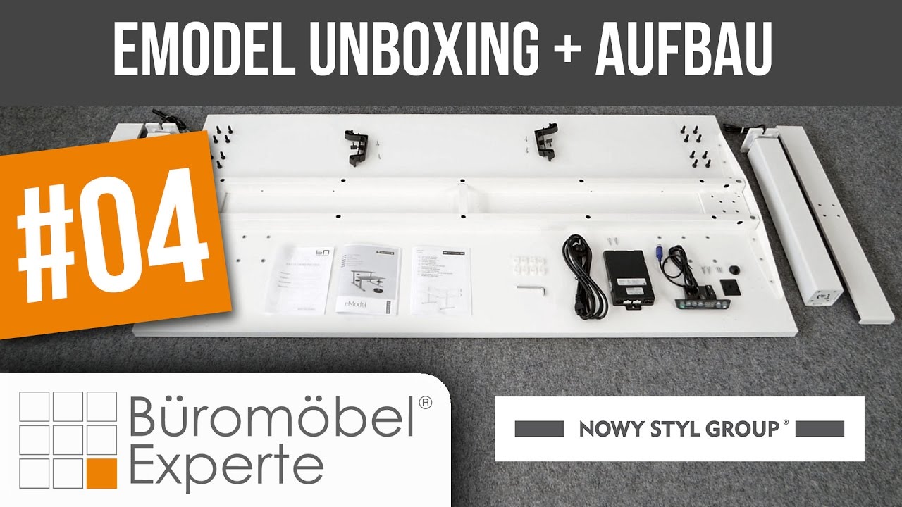 Sitz-/Stehtisch eModel | Unboxing + Aufbau | B&uuml;rom&ouml;bel-Experte #04