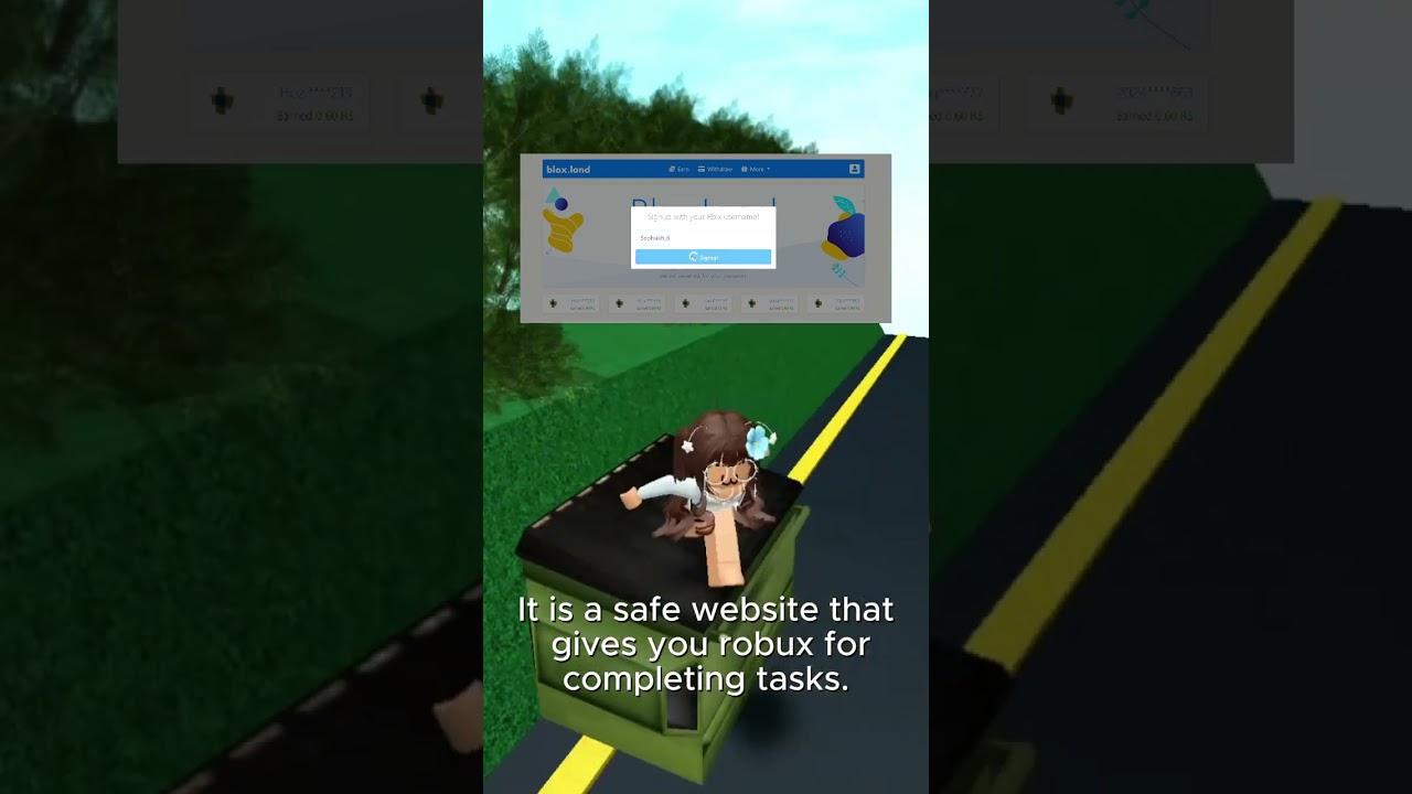 How to get free robux by doing tasks (Blox.Land) #shorts #bloxland #robux #freerobux