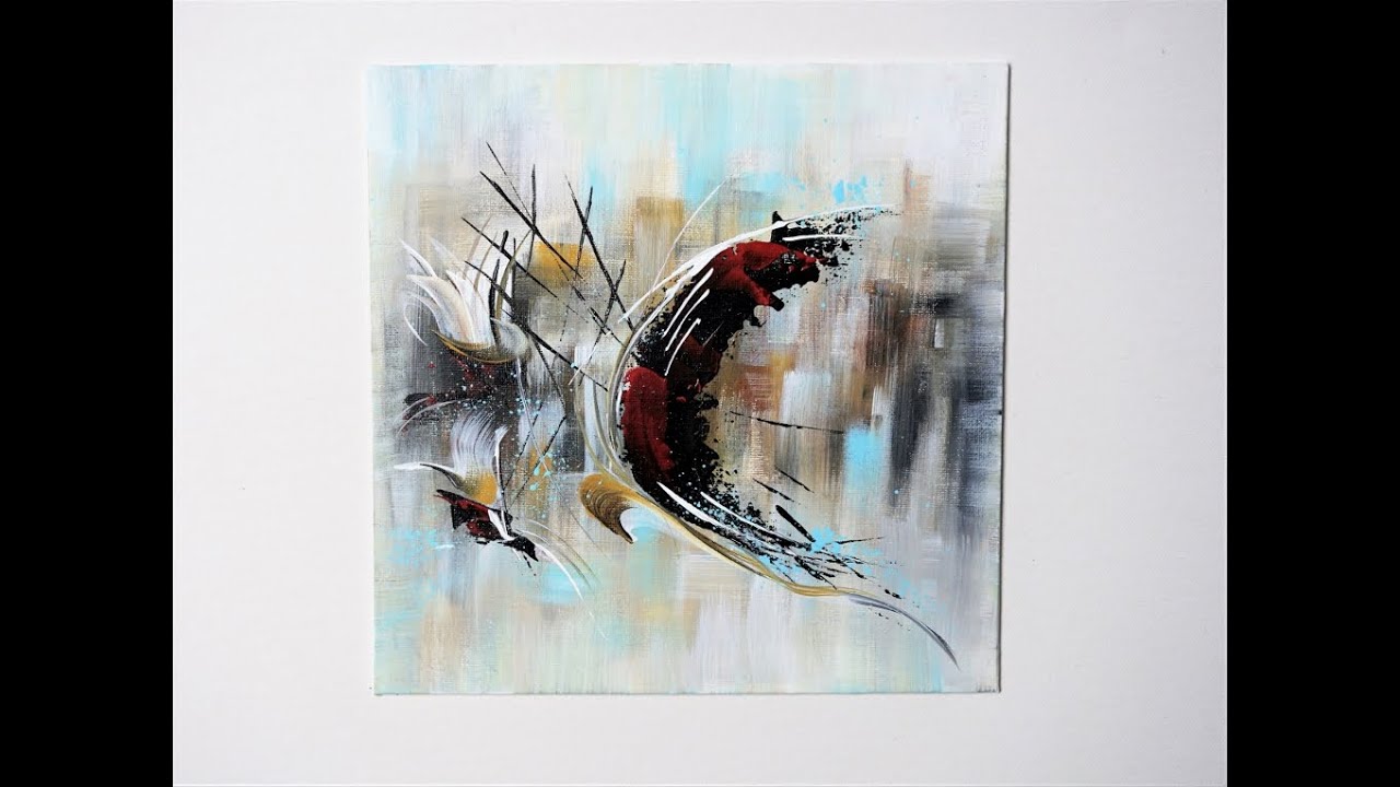 Easy Acrylic Painting Demo/Blending Techniques/ABSTRACT/Einfach Malen/V323 /Sway