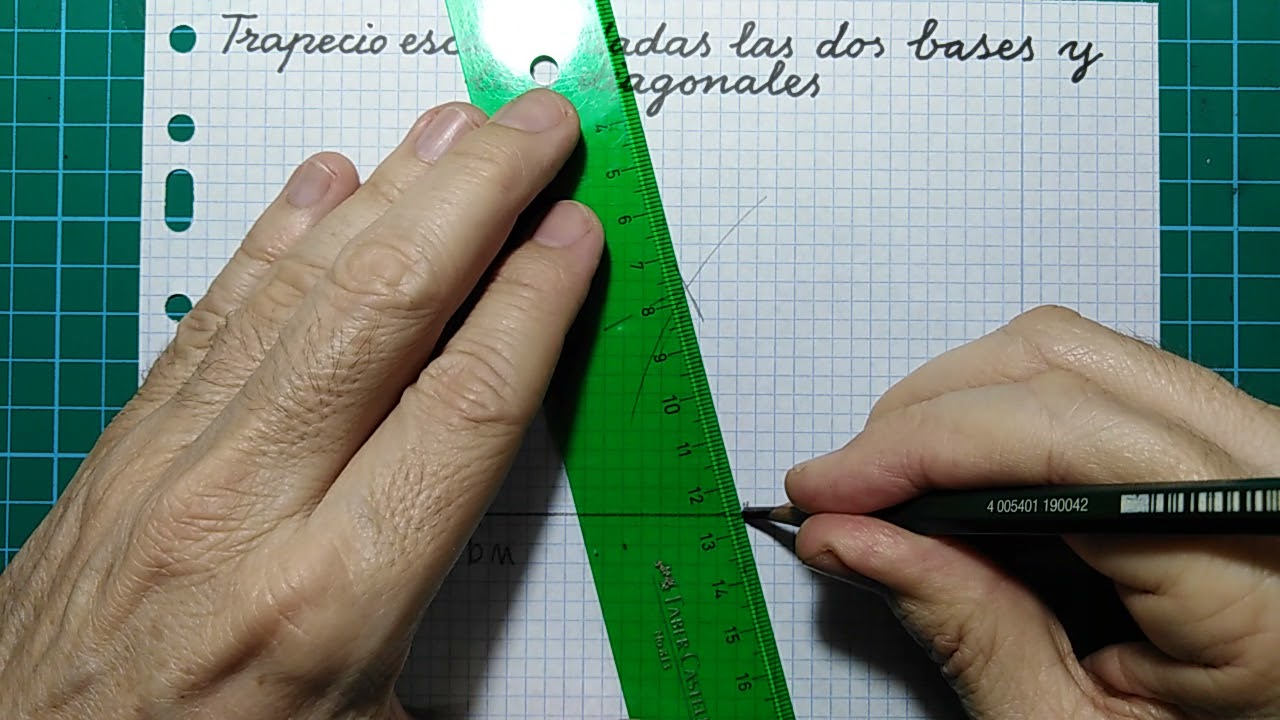 TRAPECIO ESCALENO dadas las BASES y las DIAGONALES Cuadril&aacute;tero Bases paralelas M&eacute;todo triangulaci&oacute;n