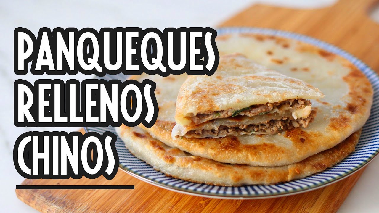 Panqueques rellenos chinos | Chinese stuffed pancakes | Receta china | Chinese recipe