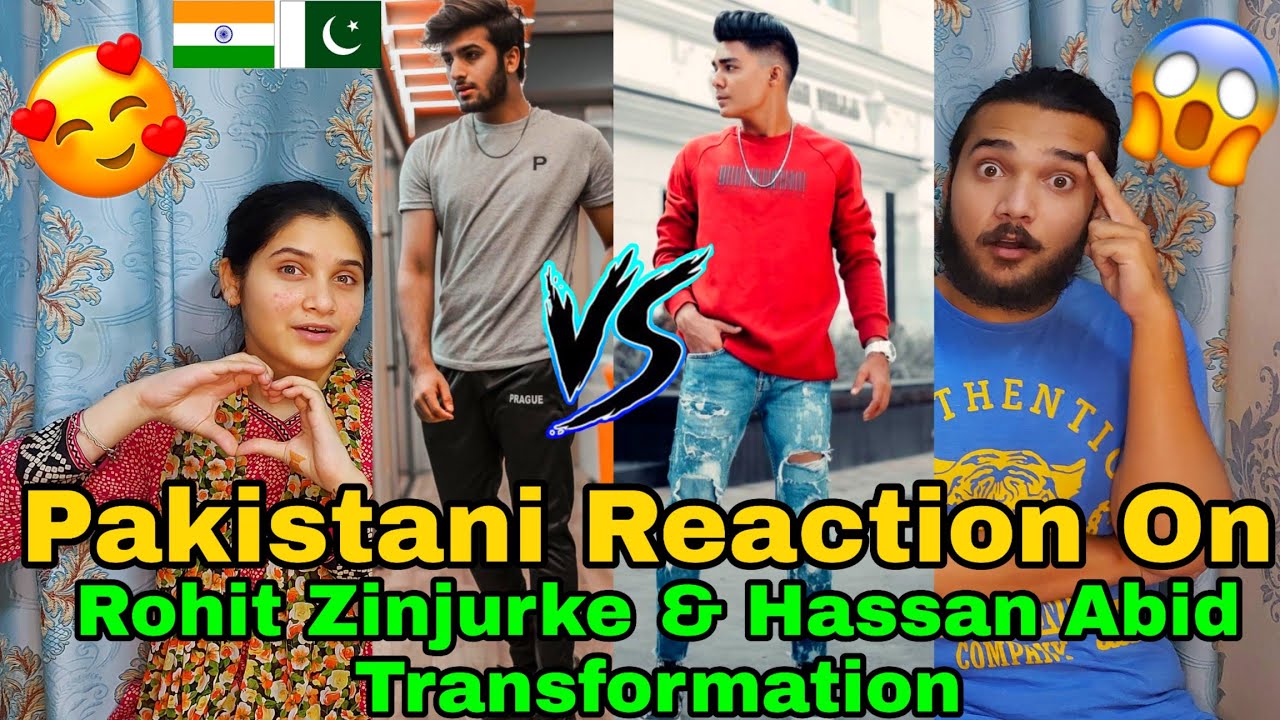 Pakistani Reaction on Rohit Zinjurke And Hassan Abid Transformation Tiktok Videos | Reaction Bazar
