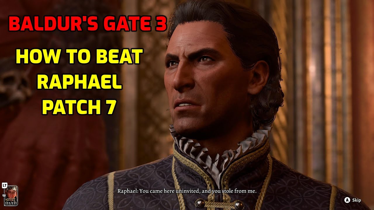 How to beat Raphael bg3  (Honor Mode ruleset) Patch 7 Gameplay [Baldur's gate 3]