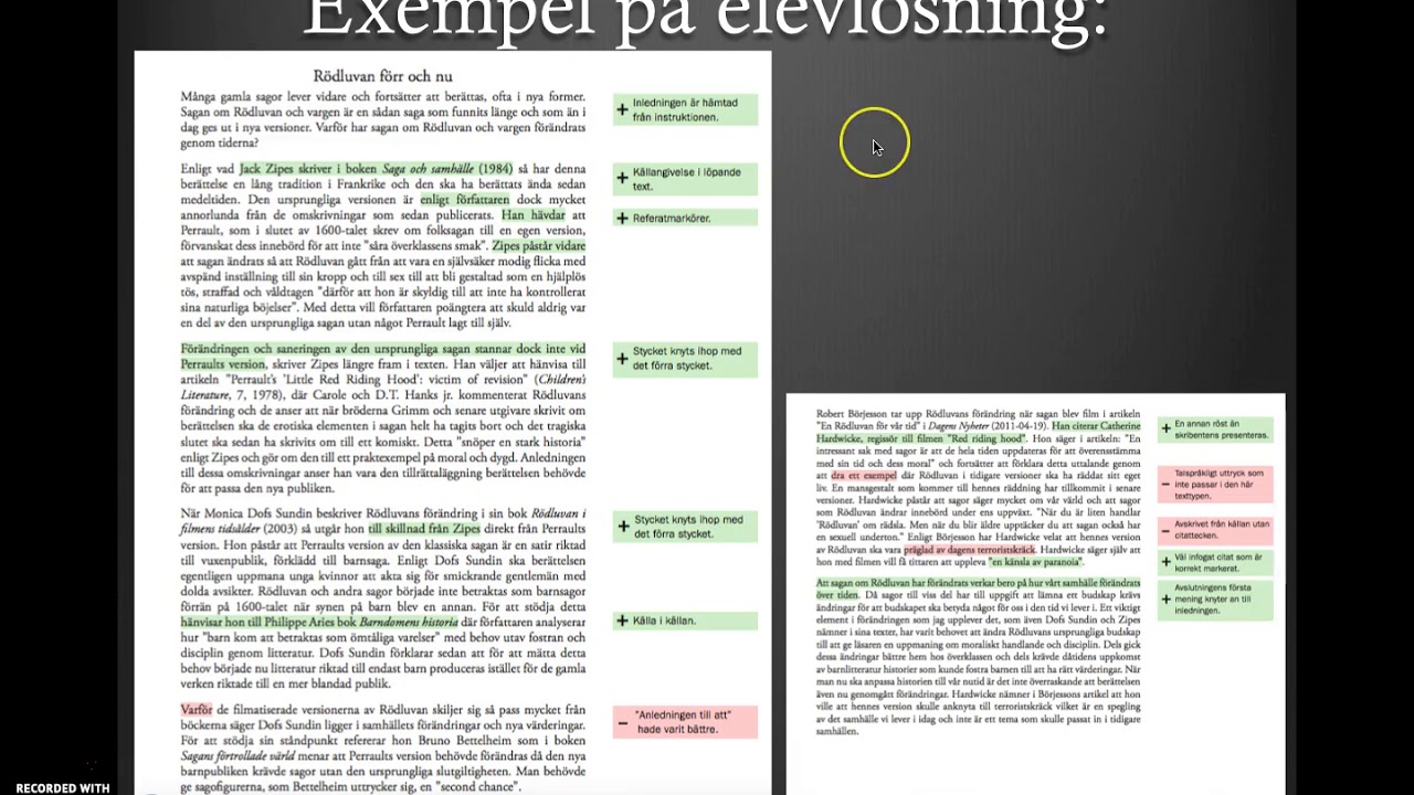 Förberedelser för nationella prov: skriftlig framställning (PM)