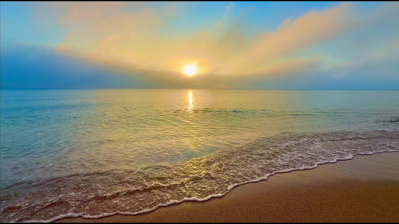 Most Soothing Ocean Waves & Beautiful Ocean Sunrise 4K 🌅🌊 Sea Sounds to Fall Asleep Peacefully