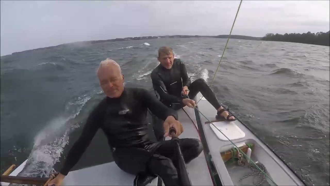13#  Sailing with friend on Flensburg fjord. Around 5 Bft. + capsize.