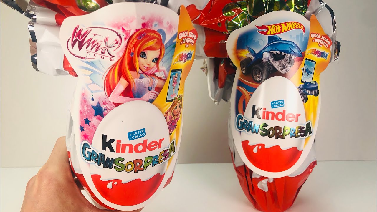 2024 Пасхальные Гигантские Киндеры из Италии. WINX и HotWheels. Kinder &Uuml;berraschung Ostern 2024