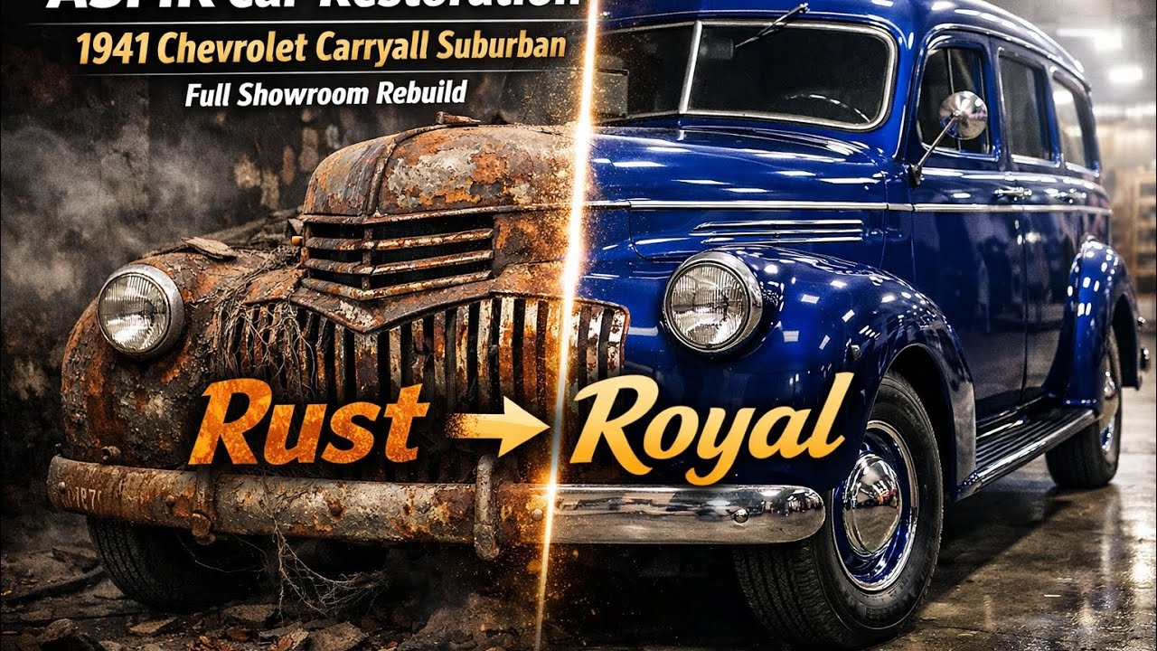 ASMR Car Restoration | 1941 Chevrolet Carryall Suburban | Full Showroom Rebuild
