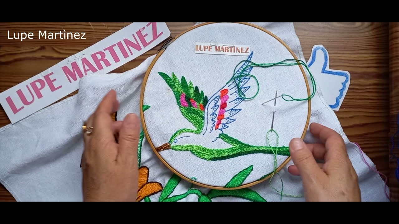 Como bordar alas de colibrí.