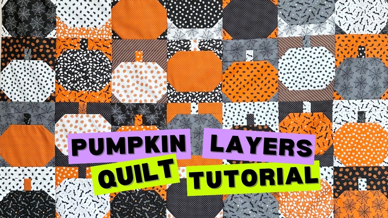 Easy Pumpkin Quilt Tutorial Beginner Friendly Sewing #quilting #quilttutorial
