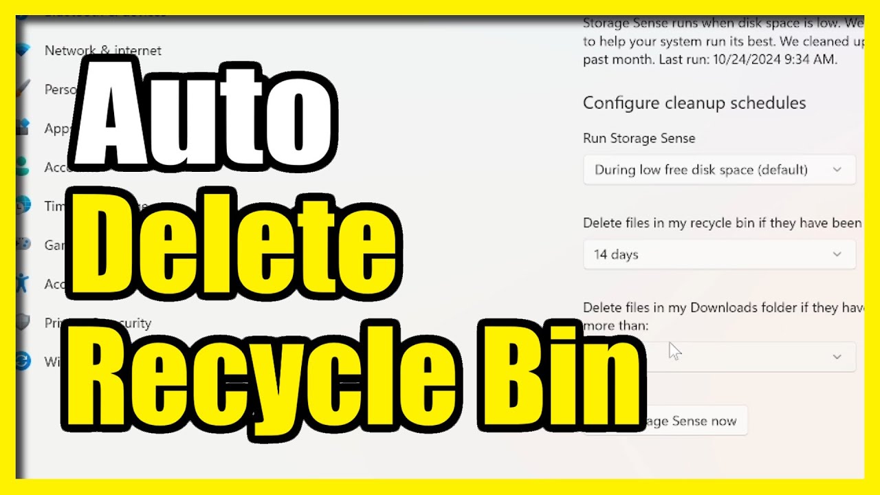 How to Automatically Delete Files from Recycle Bin on Windows 10/11 (Easy Method)